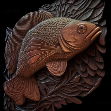 3D model Cichlid hummingbird fish (STL)